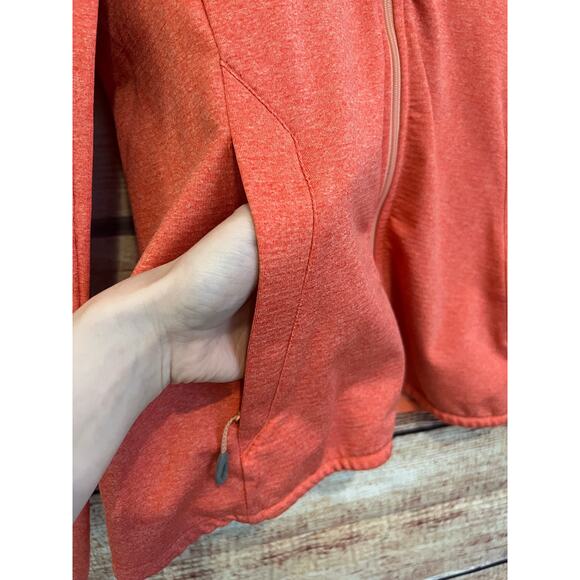 Mammut Full Zip Dri Fit Hoodie Light Jacket Orange Pockets SAMPLE Women's Small - Picture 3 of 7